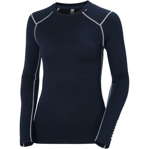 2025 Helly Hansen Womens Lifa Merino Midweight Crew Base Layer 49378 - Navy